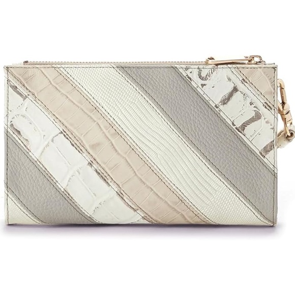 Brahmin Daisy Large Leather Wristlet Clutch - Ivory Flashback - Picture 3 of 10